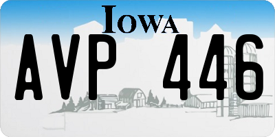 IA license plate AVP446