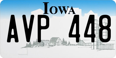IA license plate AVP448