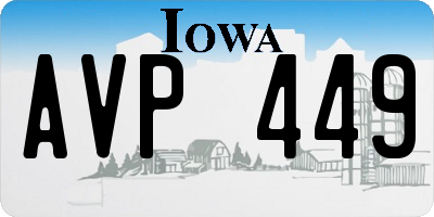 IA license plate AVP449