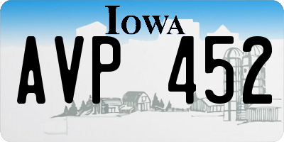 IA license plate AVP452