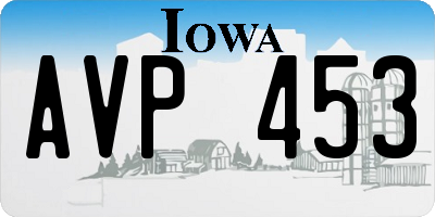 IA license plate AVP453