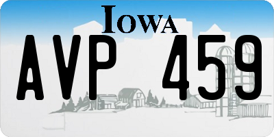 IA license plate AVP459