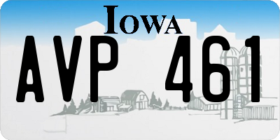 IA license plate AVP461