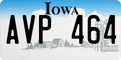 IA license plate AVP464
