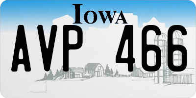 IA license plate AVP466