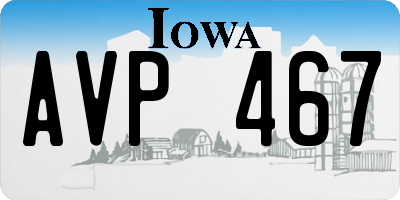 IA license plate AVP467