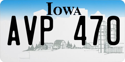 IA license plate AVP470