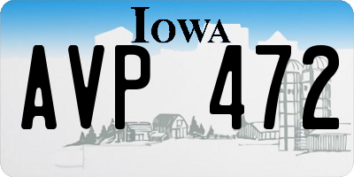 IA license plate AVP472