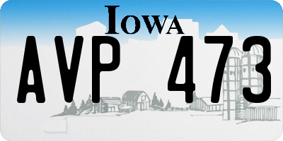 IA license plate AVP473