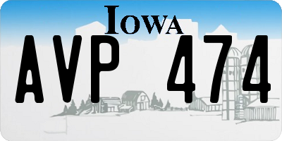 IA license plate AVP474