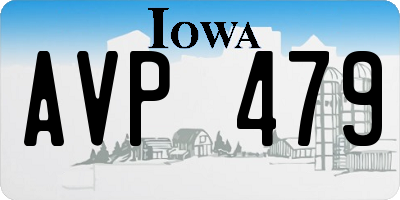 IA license plate AVP479
