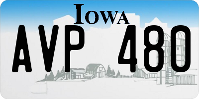 IA license plate AVP480