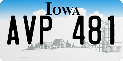 IA license plate AVP481