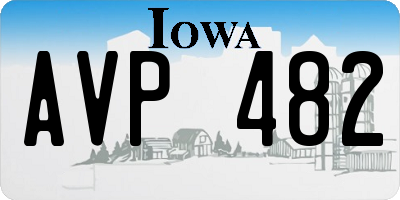 IA license plate AVP482