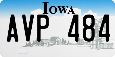IA license plate AVP484