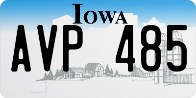 IA license plate AVP485