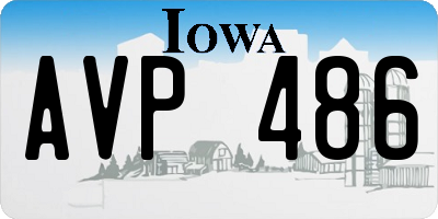 IA license plate AVP486