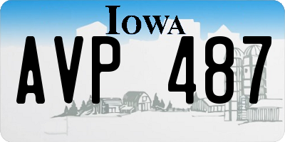 IA license plate AVP487