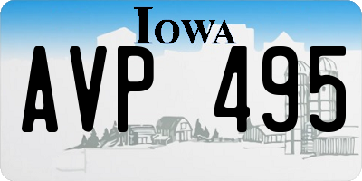 IA license plate AVP495