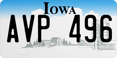 IA license plate AVP496