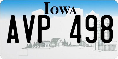 IA license plate AVP498