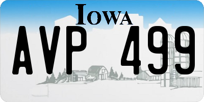 IA license plate AVP499