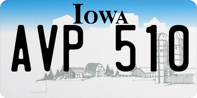 IA license plate AVP510