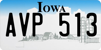 IA license plate AVP513