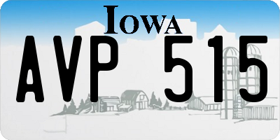 IA license plate AVP515