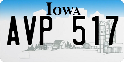 IA license plate AVP517