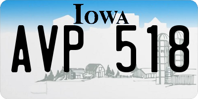 IA license plate AVP518