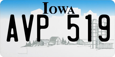 IA license plate AVP519