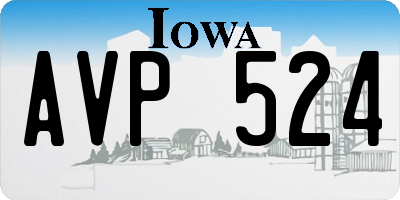 IA license plate AVP524