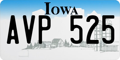 IA license plate AVP525
