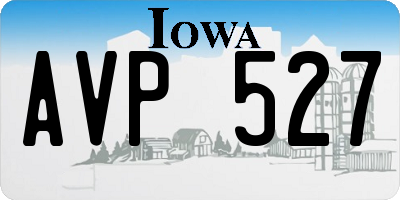 IA license plate AVP527