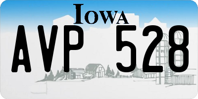 IA license plate AVP528