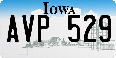 IA license plate AVP529