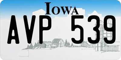 IA license plate AVP539