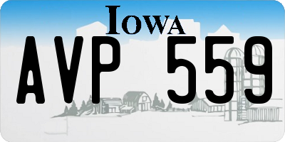 IA license plate AVP559