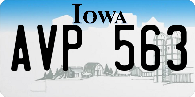 IA license plate AVP563
