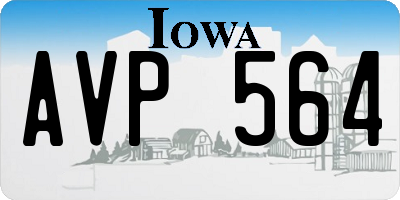 IA license plate AVP564