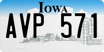 IA license plate AVP571