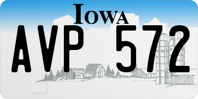 IA license plate AVP572