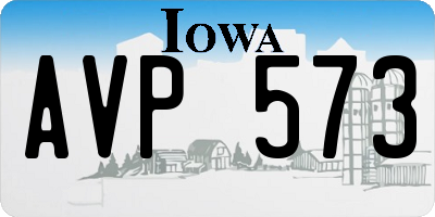IA license plate AVP573