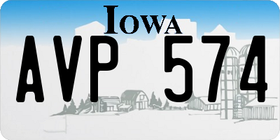 IA license plate AVP574