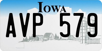 IA license plate AVP579