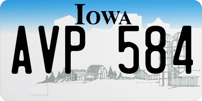 IA license plate AVP584