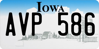 IA license plate AVP586