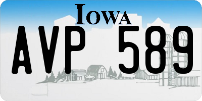 IA license plate AVP589