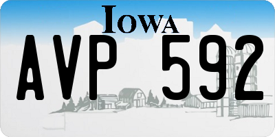 IA license plate AVP592